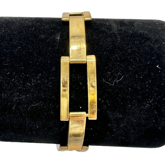 Vintage Gold-Tone Chain Link Bracelet 7.5 Inch Long Elegant Jewelry Piece Women - Picture 1 of 3